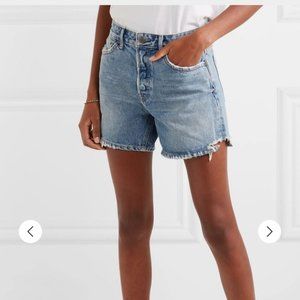 GRLFRND Jourdan Distressed Denim Shorts